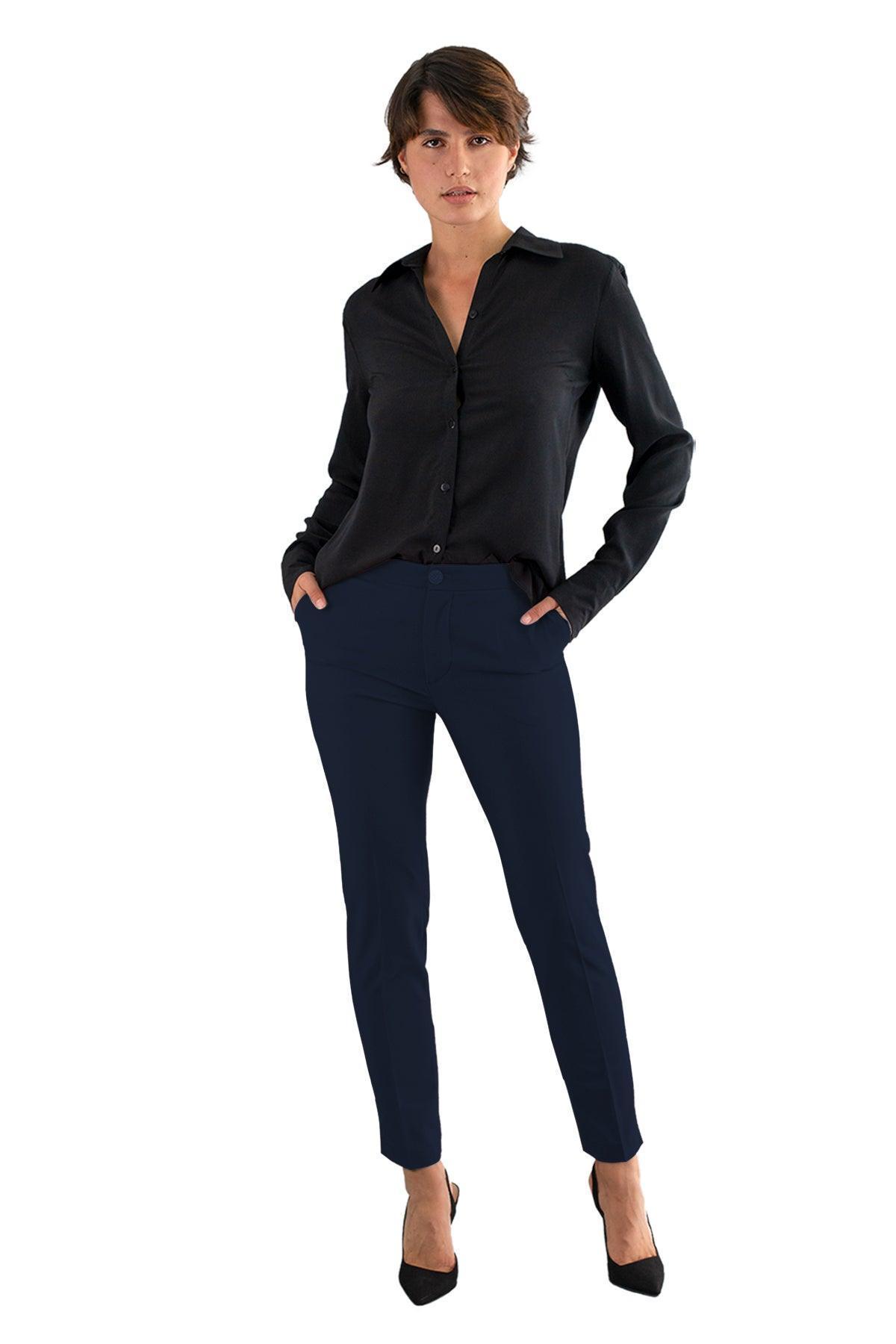 Pantaloni conici cu buzunare laterale - idyllicstore