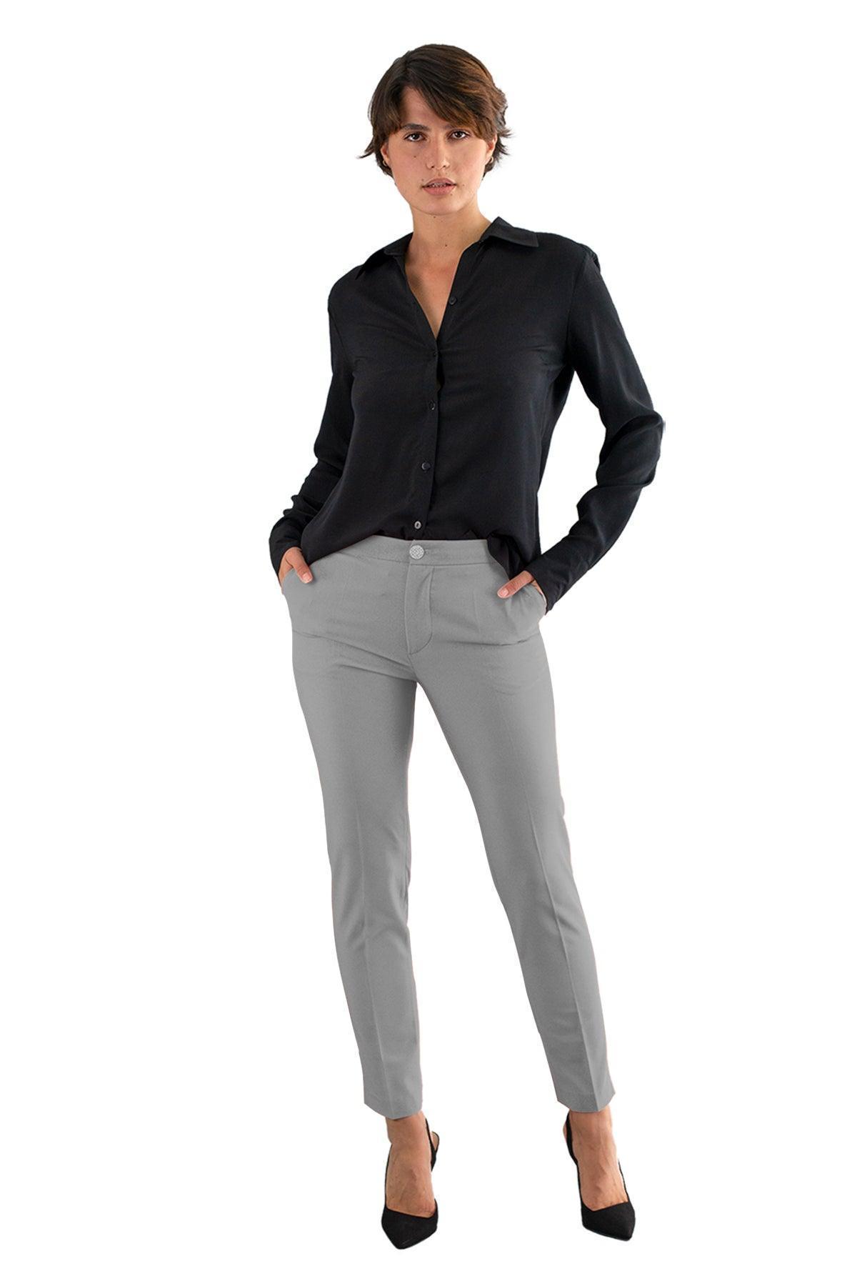 Pantaloni conici cu buzunare laterale - idyllicstore