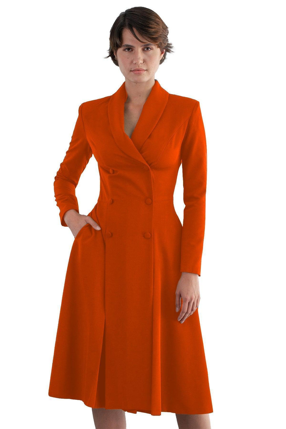 Rochie blazer cu pliuri si buzunare laterale 2 - idyllicstore